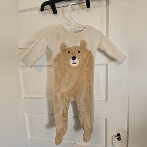 The Children’s Place Baby Boys Furry Bear Cozy Coverall - irish cream